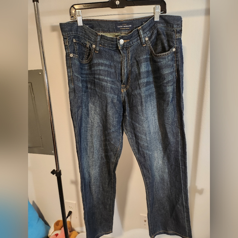 Lucky Brand Men's Dark Blue Relaxed Jeans